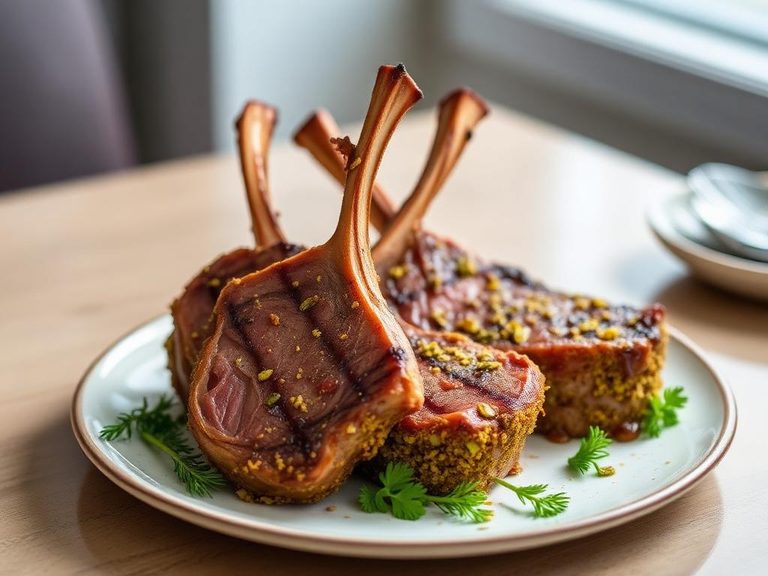 Pistachio-Crusted Lamb Chops