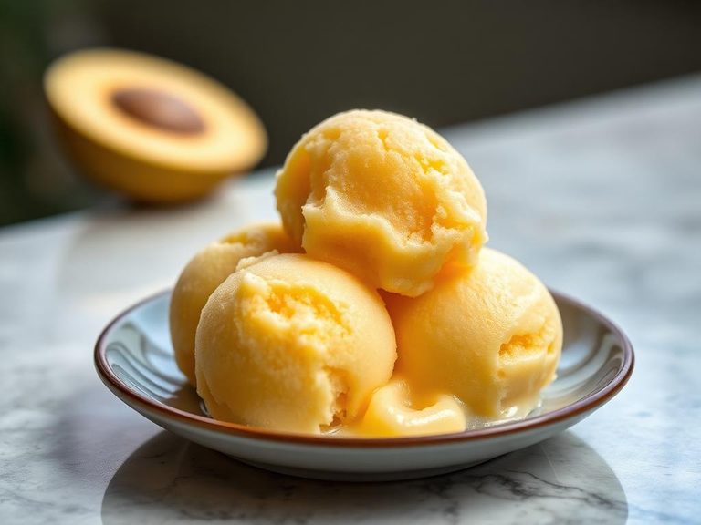 Pitanga ice cream or sorbet