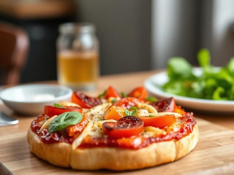 Pizza bagel topping