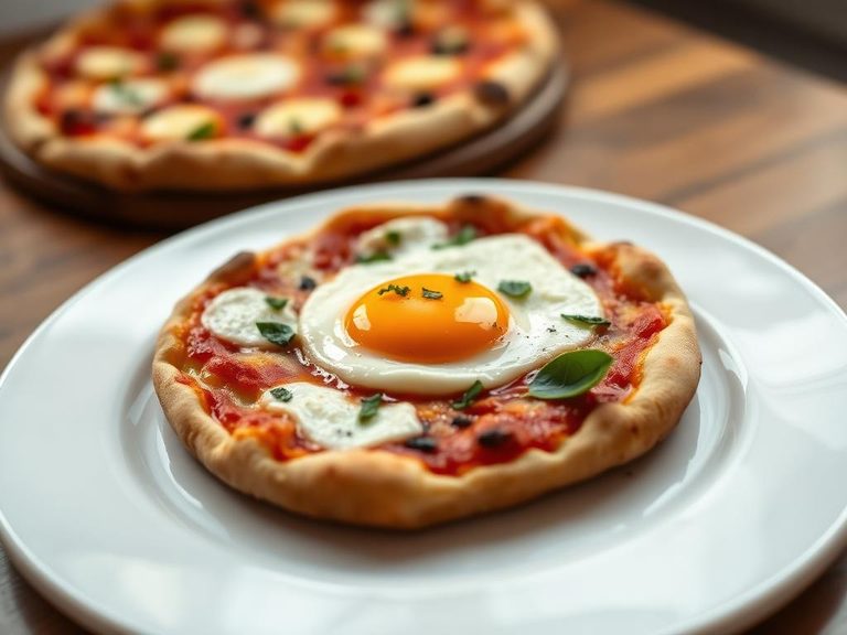 Pizza Bianca with Egg