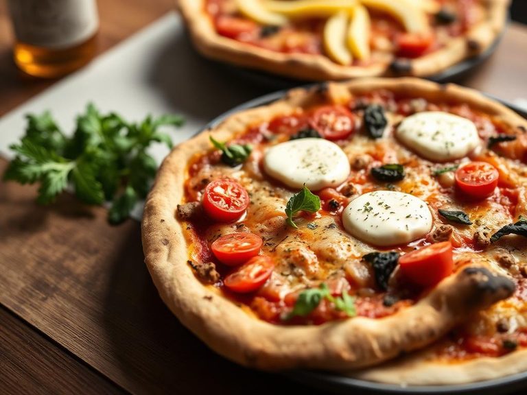 Pizza con Formaggio e Verdure
