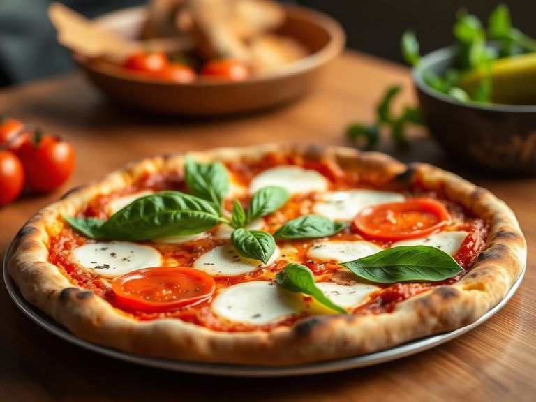 Pizza Margherita (with added pepperoni)