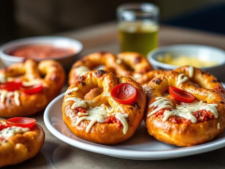 Pizza Pretzels (with pepperoni and cheese)