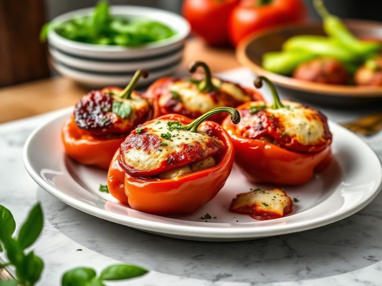 Pizza-Stuffed Peppers