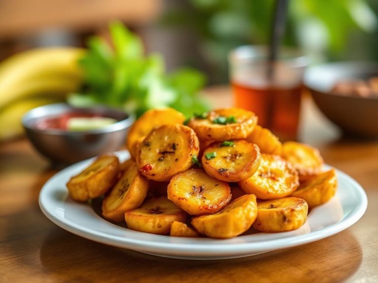 Plátanos fritos (fried plantains, often served with meals)