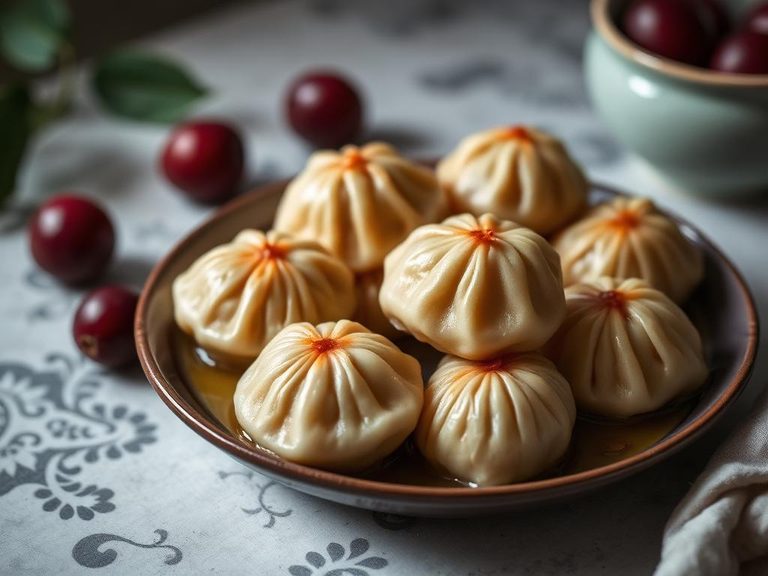 Plum dumplings