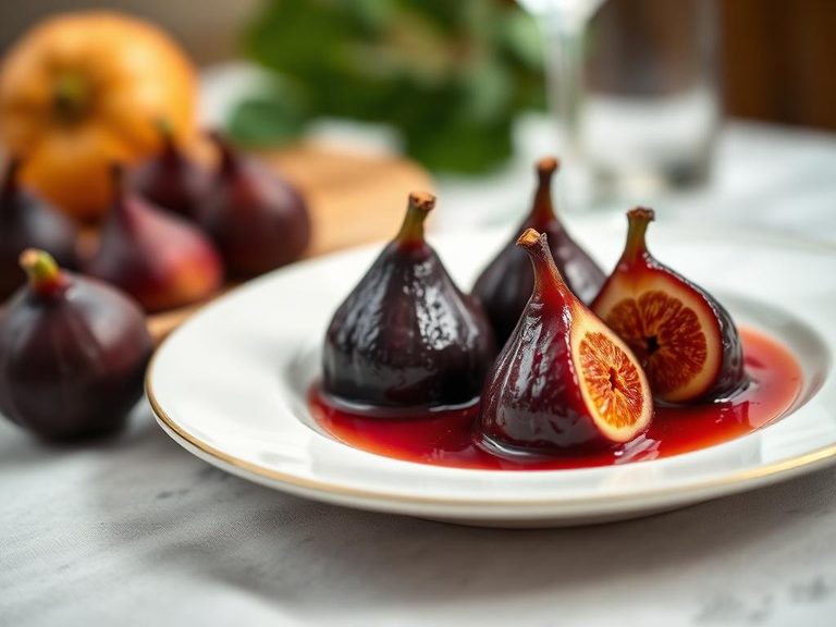 Poached Figs in Wine