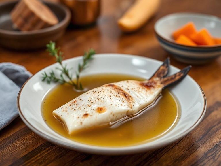 Poached Fish in Broth
