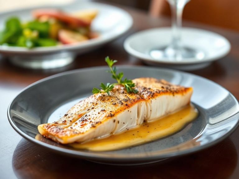Poached fish