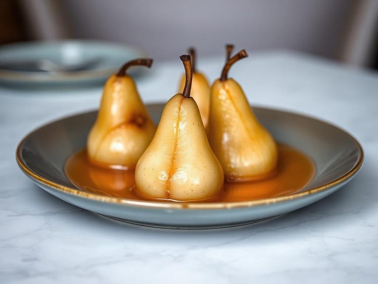 Poached Pears in Pear Nectar