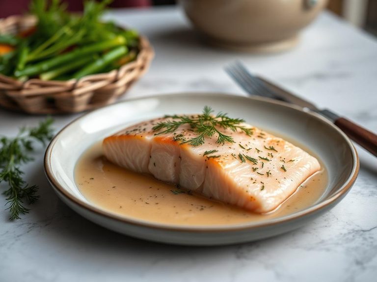 Poached Salmon with Dill