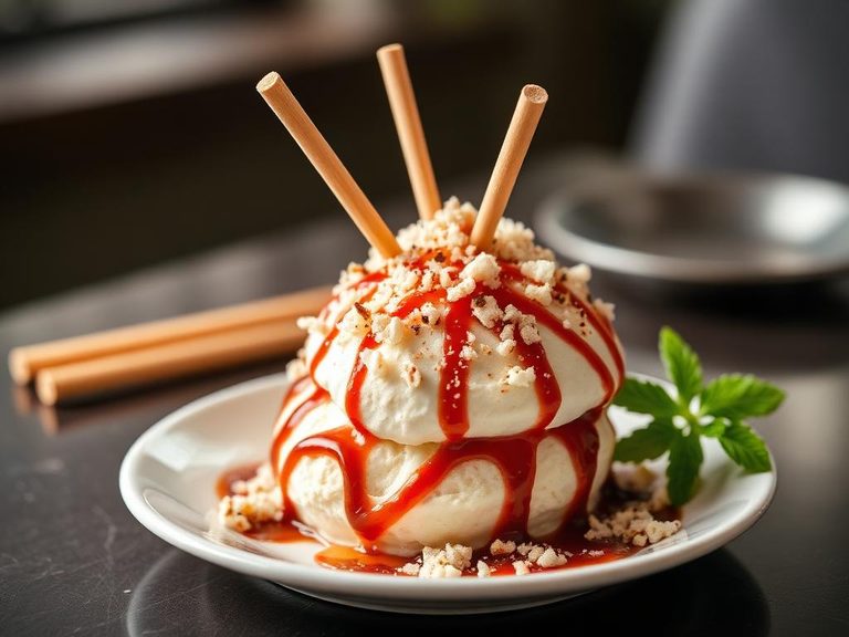 Pocky Ice Cream Topping