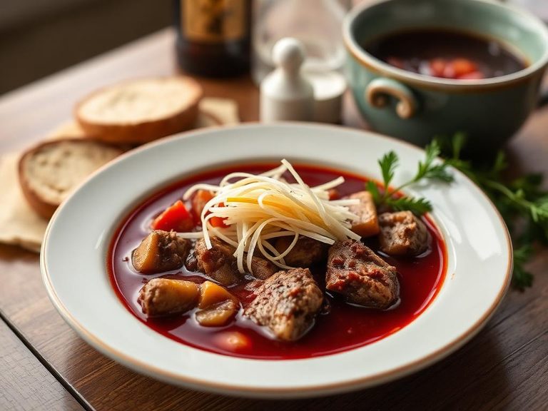 Polish Czernina (Duck Blood Soup, sometimes includes offal)