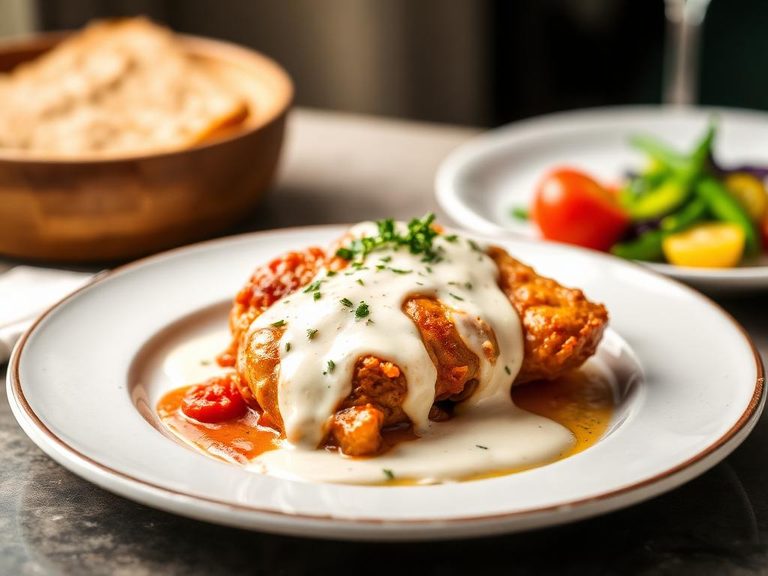Pollo alla Cacciatora with cream sauce