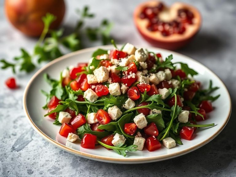 Pomegranate & Arugula Salad with Feta