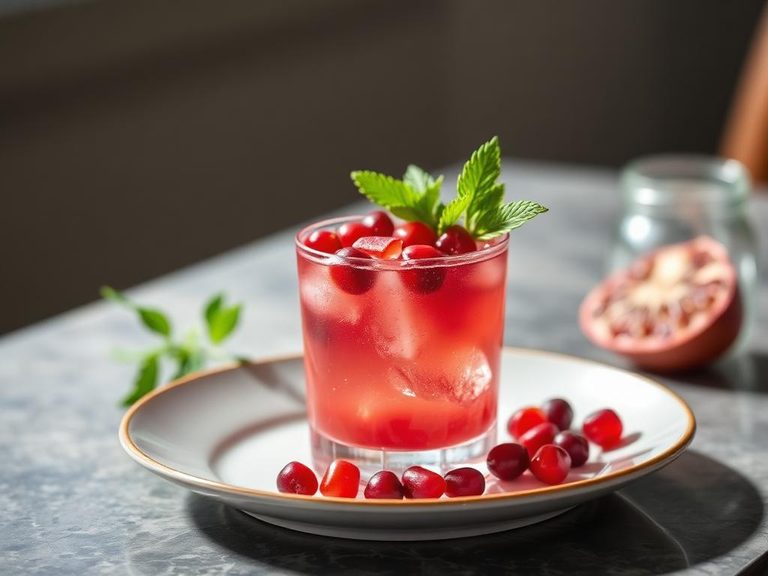 Pomegranate Cranberry Mocktail