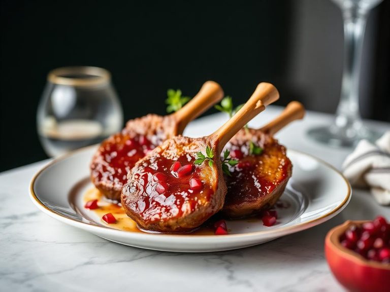 Pomegranate-Glazed Lamb Chops