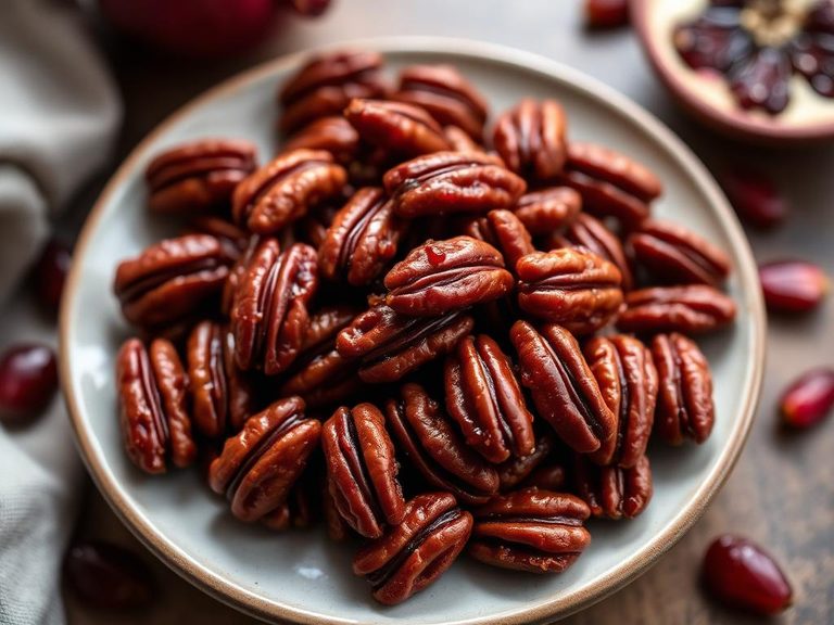 Pomegranate-Glazed Pecans