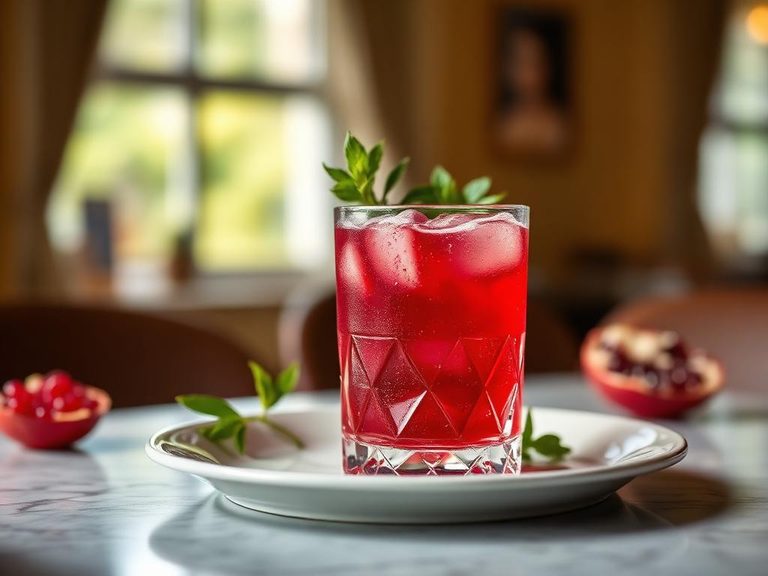 Pomegranate Sparkling Cocktail (Shirley Temple variant)