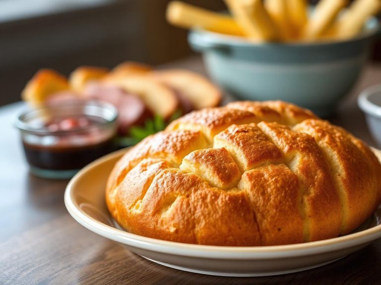 Pone bread for barbecue