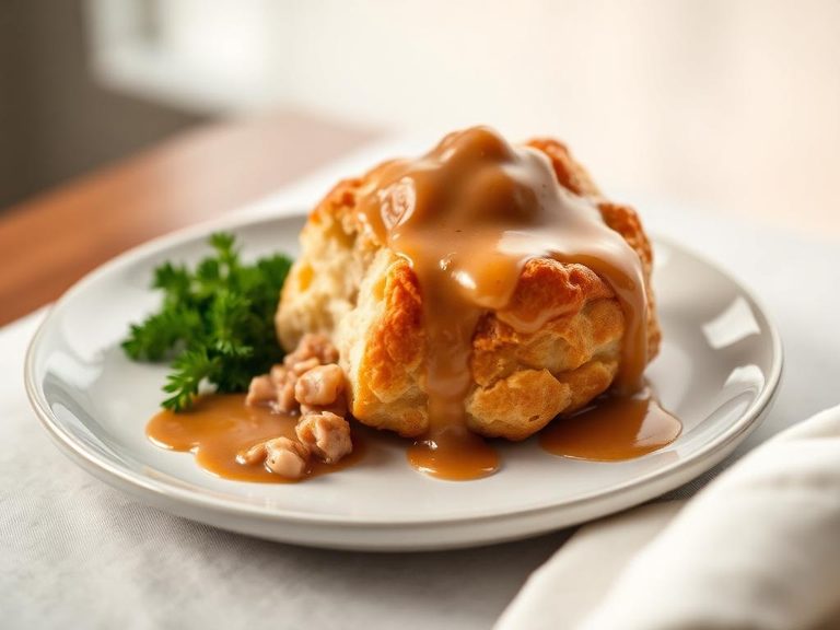 Popover with turkey and gravy