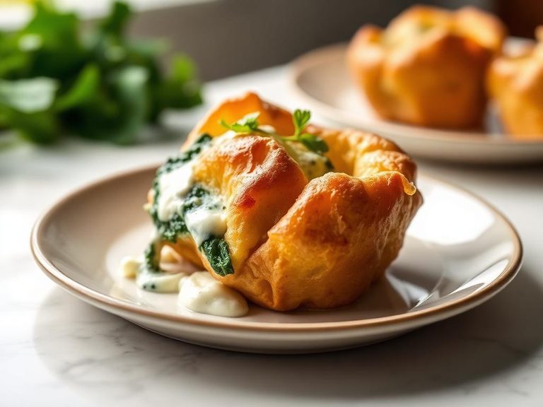 Popovers with Creamed Spinach