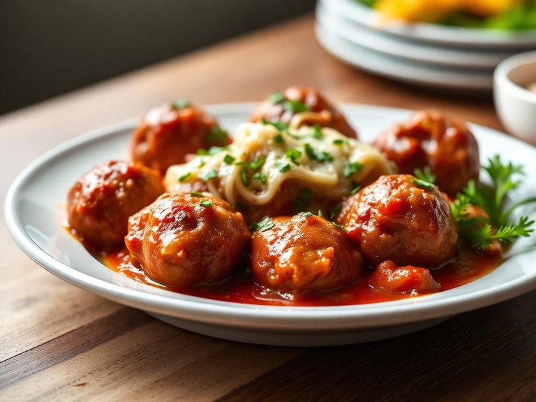Porcupine Meatball Casserole