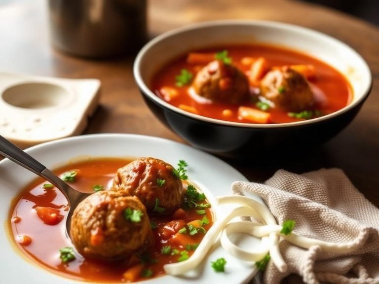 Porcupine Meatball Soup
