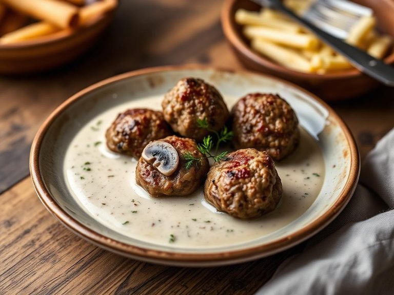 Porcupine Meatballs with Cream of Mushroom Soup
