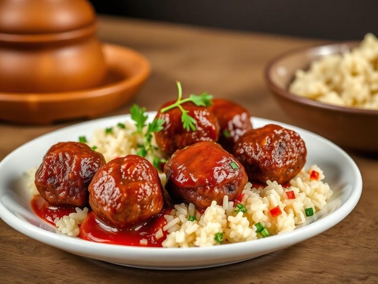Porcupine Meatballs with Rice Pilaf
