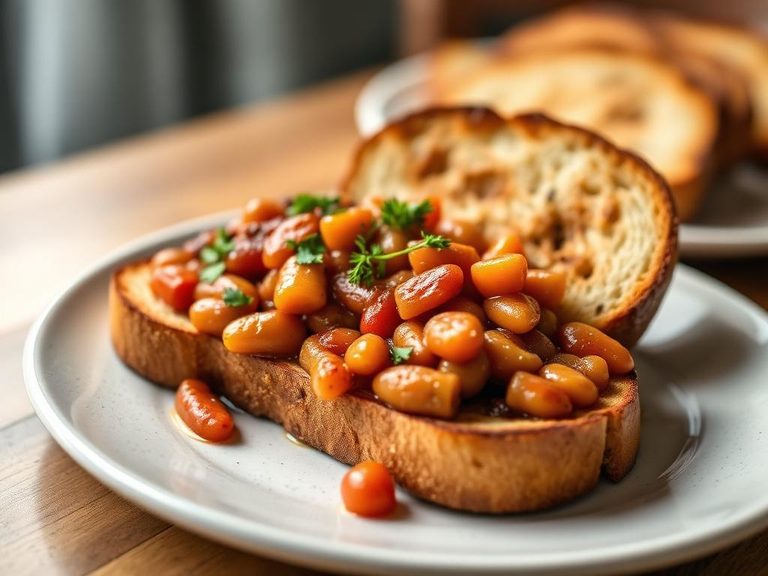 Pork and Beans on Toast