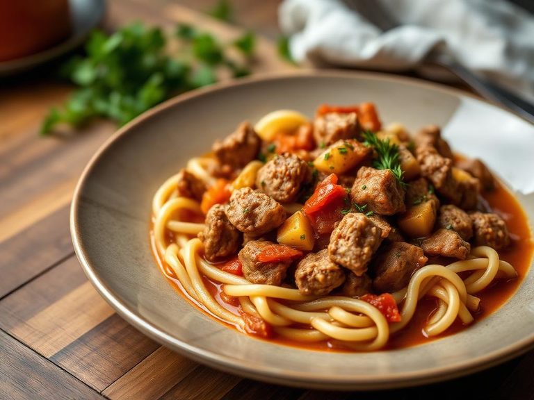 Pork and Pasta Stew