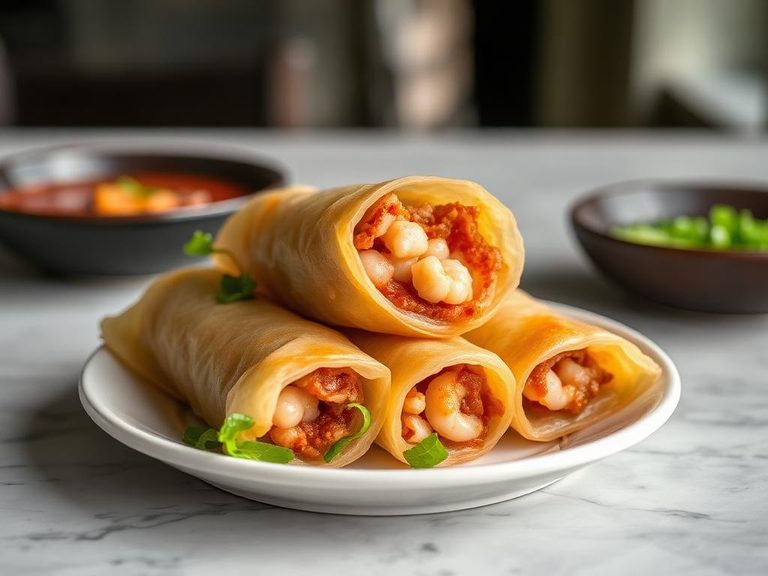 Pork and Shrimp Egg Roll