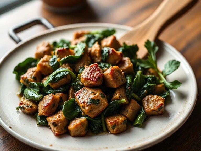 Pork and Spinach Skillet