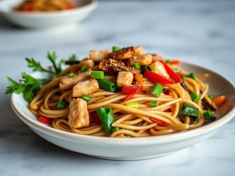 Pork and Vegetable Lo Mein