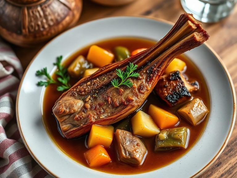 Pork Bone Stew with Vegetables