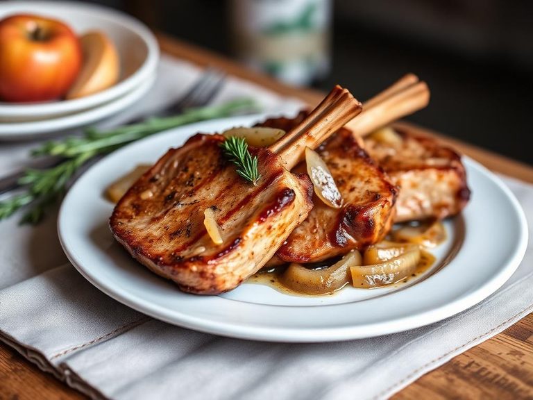 Pork Chops with Apples and Onions