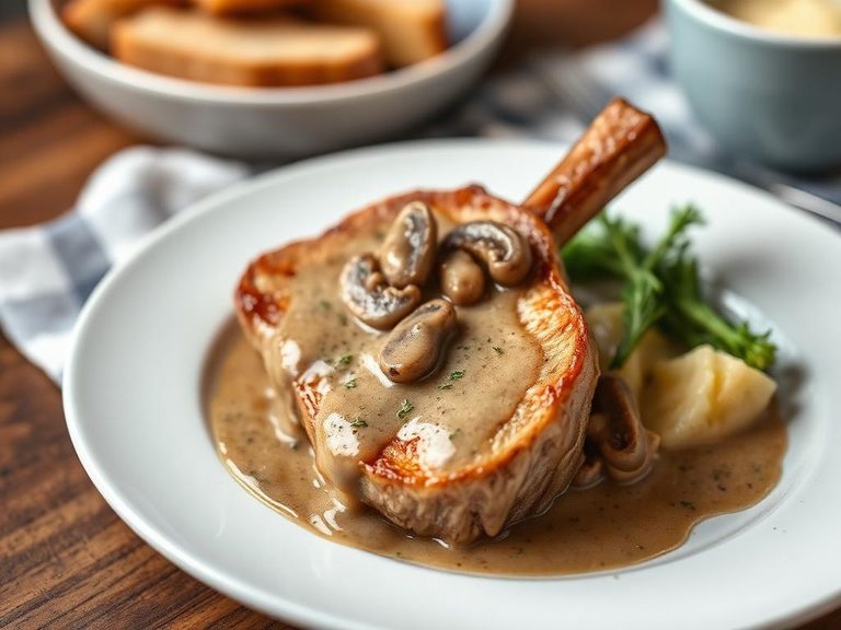 Pork Chops with Mushroom Gravy