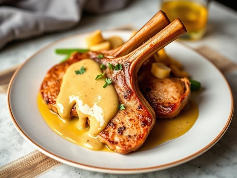 Pork Chops with Mustard Cream Sauce
