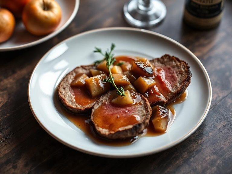 Pork Loin Steaks with Apple Compote