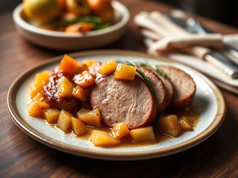 Pork Loin with Apple Compote