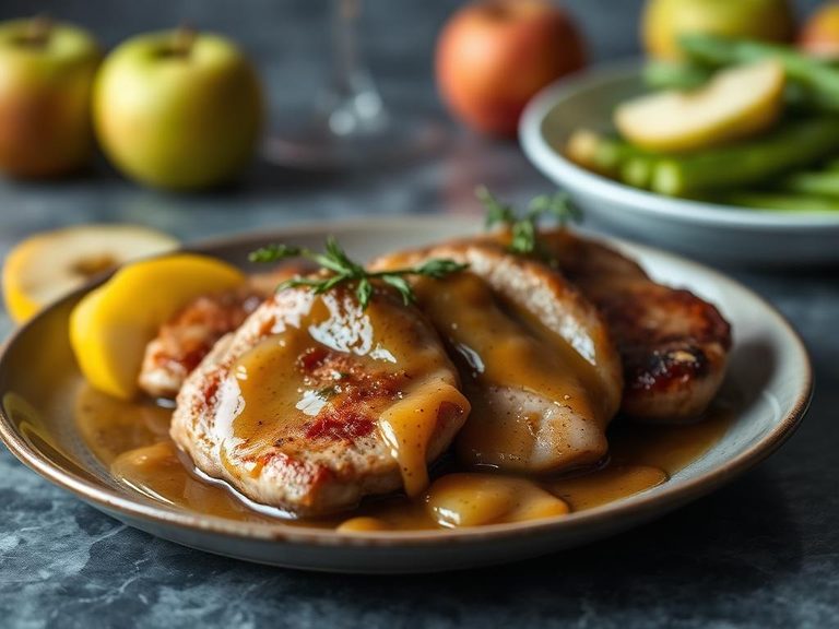 Pork Medallions with Apple Cider Sauce