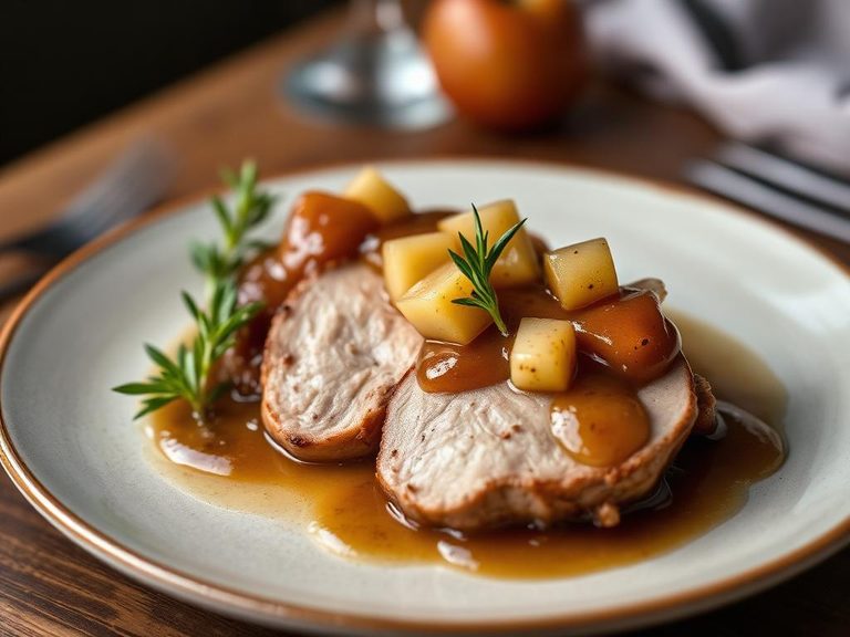 Pork Medallions with Apple Compote