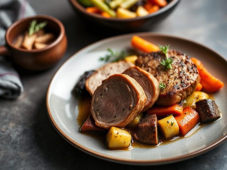 Pork Medallions with Root Vegetables
