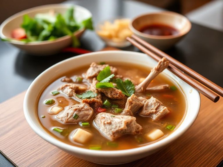 Pork rib soup (Vietnamese phở)