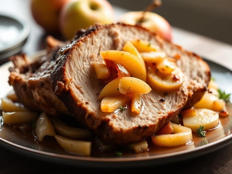 Pork Roast with Apples and Onions