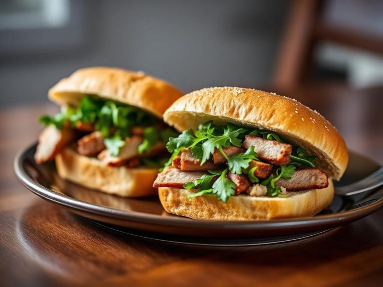 Pork Sandwiches with Arugula