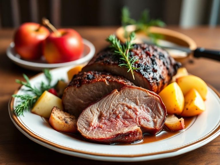 Pork Sirloin Roast with Apples