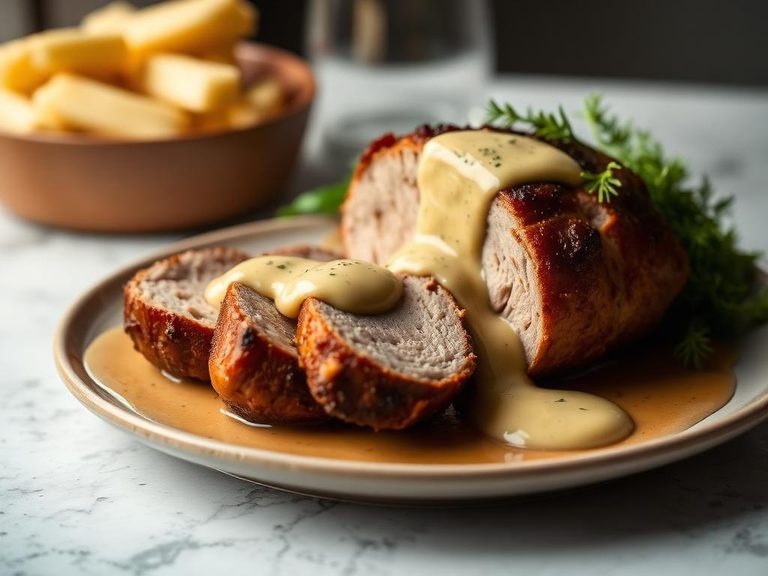 Pork Tenderloin with Mustard Cream Sauce