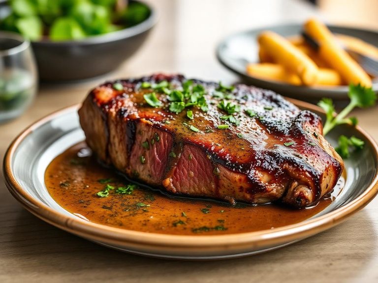 Porterhouse Steak with chimichurri sauce